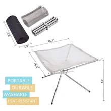 Outdoor Portable Fire Rack Folding Table Grill Stove Grid Camping Heating Charcoal Light Super Stove Point Wood 2024 - buy cheap