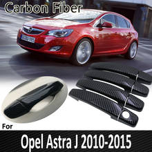 Black Carbon Fiber for Opel Astra J 2010 2011 2012 2013 2014 2015 Auto Door Handle Cover Sticker Decorations Car Accessories 2024 - buy cheap