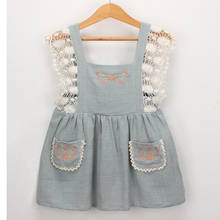 Новое летнее детское платье принцессы; Повседневное винтажное пляжное платье с цветочной вышивкой для маленьких девочек; Праздничная детская одежда 2024 - купить недорого