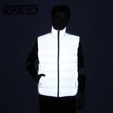 Reflective Mens Winter Vests Casual Slim Fit Winter Jacket Women Sleeveless Jacket Zipper Men Vest Jacket Chalecos Para Hombre 2024 - buy cheap