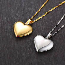 Vnox Romantic Heart Photo Frame Necklaces for Women Gifts Can Be Opened Stainless Steel Promise Love Keepsake Jewelry 2024 - buy cheap