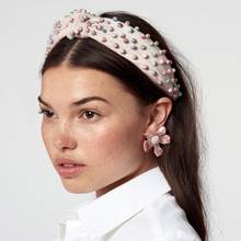 Faixa de cabelo de lã coral com nó, tiara simples de cor sólida com nó, feminina, 1 peça 2024 - compre barato