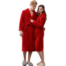 Nightgowns For Women Winter Thick Coral Velvet Girls Homewear Nightdress Warm Men Large Nightwear Couple Night Gown Kimono Robes 2024 - buy cheap