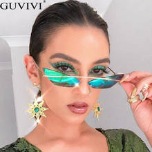 Vintage Cat Eye Sunglasses Women Trend Luxury Metal Frame Sun Glasses For Female Red Green Mirror Unique Eyeglasses Shades UV400 2024 - buy cheap