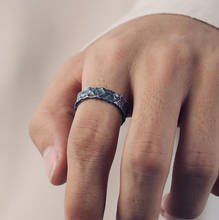 Pular antigo prata cor meteoro cratera anéis para mulher hip hop anel ajustável unisex moda jóias 2024 - compre barato