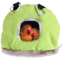 Soft Fleece Bird Parrots Nest Hammock Warm Winter Hanging Cage Accessories Small Pet Hanging Swing Bed Cave3 Size Bird Supplies 2024 - buy cheap