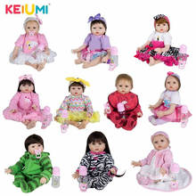 KEIUMI-Muñeca Reborn de 22 pulgadas para niños, muñeco de tela suave al tacto, cuerpo de alta calidad, regalos para compañeros de juego 2024 - compra barato