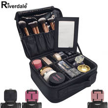 Women Brand Professional Makeup Case Multifunction Female Cosmetic Organizer Storage Bag With Mirror Waterproof Make Up Suitcase 2024 - buy cheap
