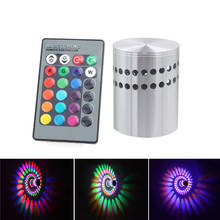 Lámpara LED de aluminio RGB para pared, iluminación interior con efecto espiral, para decoración de pasillo, dormitorio, fiesta, KTV, Bar y hogar 2024 - compra barato