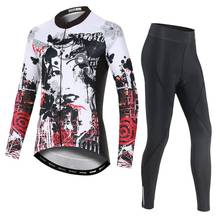 Traje de Jersey de ciclismo para mujer, camiseta de manga larga transpirable de secado rápido + Pantalones, ropa de bicicleta de montaña, ropa de primavera 2024 - compra barato