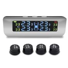 Sistema de control de presión de neumáticos de coche, TPMS, energía Solar, tres TMPS digitales, pantalla LCD, USB, alarma de seguridad automática, Sensor de presión de neumáticos 2024 - compra barato