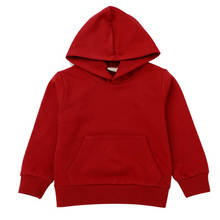 27kids 2-9 Years fashion baby hooded solid color sweater Toddler Baby Kids Boys Girls Sweatshirt Tops Clothes Casual sweaters 2024 - buy cheap