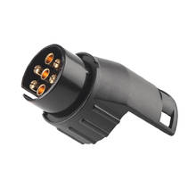 Adaptador de enchufe de 7 a 13 pines para remolque de coche y camión, convertidor, toma de barra de remolque, color negro 2024 - compra barato