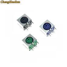 ChengHaoRan 1pcs Keyboard socket PS2 6P 6pin 6-pin female purple green black mouse socket 6-pin Connector 2024 - buy cheap