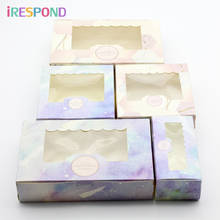 50PCS Gift Box With Clear Window Craft Wedding Box For Candy Cookies Chocolates Toy Gift Packaging Supplies Cardboard 2024 - buy cheap