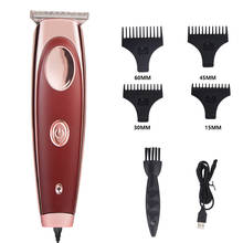 Máquina de cortar cabelo e barba, profissional, elétrica, sem fio, à prova d'água, ipx7, para homens 2024 - compre barato