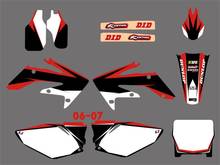 0371 NICECNC Motorcycle Team Graphic Background Decal And Sticker Kit For Honda CRF250R CRF250 CRF 250R 250 CRF 250 R 2006 2007 2024 - buy cheap
