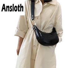 Ansloth crocodilo padrão hobos saco senhora design de luxo bolsa de ombro bolsa feminina cor sólida crossbody saco feminino pequeno saco hps721 2024 - compre barato