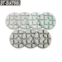 DT-DIATOOL 7pcs Dia 4"/100mm Resin Bond Diamond Concrete Polishing Pads Floor Sanding Disc for Terrazzo floor Grinding Disc 2024 - buy cheap