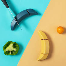 Кухонная креативная точилка, точильный камень для бананов, двухступенчатый инструмент для быстрой заточки, точильный инструмент для ножниц 2024 - купить недорого