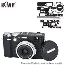 Kiwifotos-película de fibra de carbono anti-arranhão para câmera fujifilm x100v 3m, proteção, adesivo com filme reserva para câmeras 2024 - compre barato