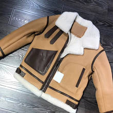 Jaqueta feminina de couro legítimo, casaco feminino de couro de camurça 2024 - compre barato