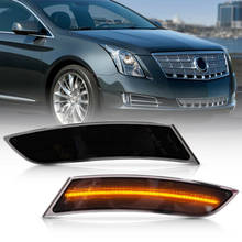 Дымовой объектив Янтарный светодиодный боковой маркер переднего бампера светильник для 2013-2017 Cadillac XTS 2024 - купить недорого