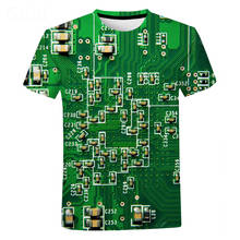 2021 футболка с электронным принтом 3D, модные повседневные футболки унисекс с коротким рукавом, Мужская Уличная футболка в стиле Харадзюку, хип-хоп 2024 - купить недорого