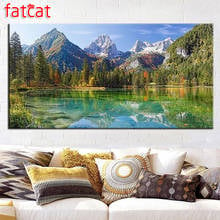 FATCAT Nature landscape mountain and lake Large Diy Diamond Painting Full square round drill 5d Diamond Embroidery Mosaic AE1780 2024 - buy cheap