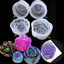 1pc Silicone Mold Flower Rose Mirror Craft DIY Pendant Jewelry Decor Making Epoxy Resin Valentine's Day Rose Epoxy Jewelry Mold 2024 - buy cheap