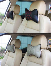 Car Safety Neck Pillows Universal Headrest Backrest Cushion PU Leather Breathable Head Support Protector Auto Accessories 2024 - buy cheap