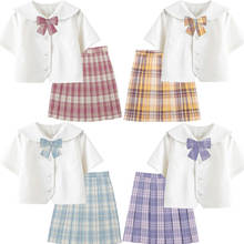 Uniformes escolares de estilo japonés para mujer, trajes de Cosplay de marinero, traje de uniforme JK de manga corta para estudiantes 2024 - compra barato