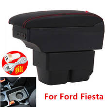 For Ford Fiesta Armrest box Interior Parts special Retrofit parts Car Armrest box Center Storage box with USB LED light 2024 - buy cheap