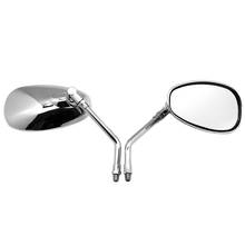 1Pair Motorcycle Rearview Mirrors 10mm Chrome retrovisor de moto side view mirror for Honda for Kawasaki for Suzuki 2024 - buy cheap