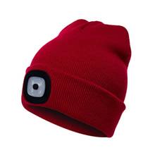Beanie LED Lighted Cap Knitted Hat  Fishing Hunting Camping Running Caps Knitting Woolen Fishing Hat 2024 - buy cheap