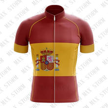 2019 men's Spain red New Team Cycling Jersey Customized Road Mountain Race Top max storm Quick Dry /Breathable 2024 - buy cheap