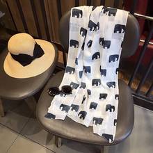 Bufanda de algodón con estampado de elefante para mujer, 10 unids/lote, novedad de 2019 2024 - compra barato
