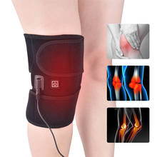 Бандаж для поддержки колена с инфракрасным нагревом, электрическая грелка, массажер для колена, обертывание, терапия, артрит, судороги, облегчение боли, восстановление травм 2024 - купить недорого