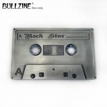 The Bullzine wholesale Tape belt buckle with pewter finish FP-03022 suitable for 4cm width snap on belt 2024 - buy cheap