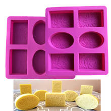 Silicone Soap Mold For Soap Making 3D 6 Forms Oval Rectangle Soap Mould Handmade Craft Flowers Bathroom Kitchen Soap Mold 2024 - buy cheap