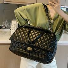 High Capacity Shoulder Messenger Bag Travel Bag Lattice Large Tote Bag New High Quality PU Leather Women's Designer Handbag 2024 - buy cheap