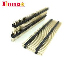 2.54mm fileira dupla de plástico dupla, 40p, macho, placa pcb, pino, conector de cabeçote 2*40p, longo 21 23 35mm 25mm 30mm 2024 - compre barato