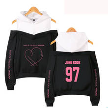 Soul map person off shoulder hoodie sweatshirt women/men JIMIN RM Jeong KOOK ablum  hip hop casual  hoodies streetwear clothes 2024 - buy cheap