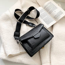 Новинка 2019, мини-сумки, женская модная Ретро сумка через плечо с широким плечевым ремнем, кошелек, простой стиль, сумки через плечо 2024 - купить недорого