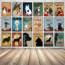 Cartel de Metal de perros españoles Cocker Zinn, decoración del hogar, Bar, arte de pared, pintura 2024 - compra barato