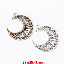 Colgante de luna de aleación de zinc de metal retro, 25 piezas, fabricación de collares de joyería hecha a mano DIY, 7243 2024 - compra barato