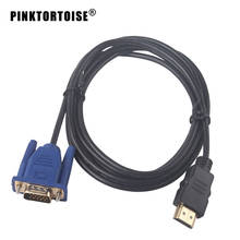 1.8M HDMI Male to VGA Video Converter Adapter Cable Cord for PC DVD 1080P HDTV 2024 - buy cheap