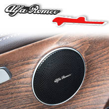 Altavoz de Audio Hi-Fi para coche, pegatina decorativa para Alfa Romeo 159, 147, 156, giulietta, mito, Giulia, Stelvio, accesorios, 10 Uds. 2024 - compra barato