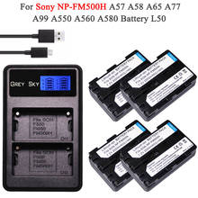 Bateria flash fm500h para sony, bateria compatível com os modelos alpha a58/a350/a450/a500/a550/a560/a580/a700/a99/a850 2024 - compre barato