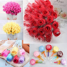 100pcs/lot Microfiber Cotton Creative Candy  Rose Flower shape Towel Home Textile 20*20CM  Wedding Holiday Gifts Washcloth 2024 - buy cheap